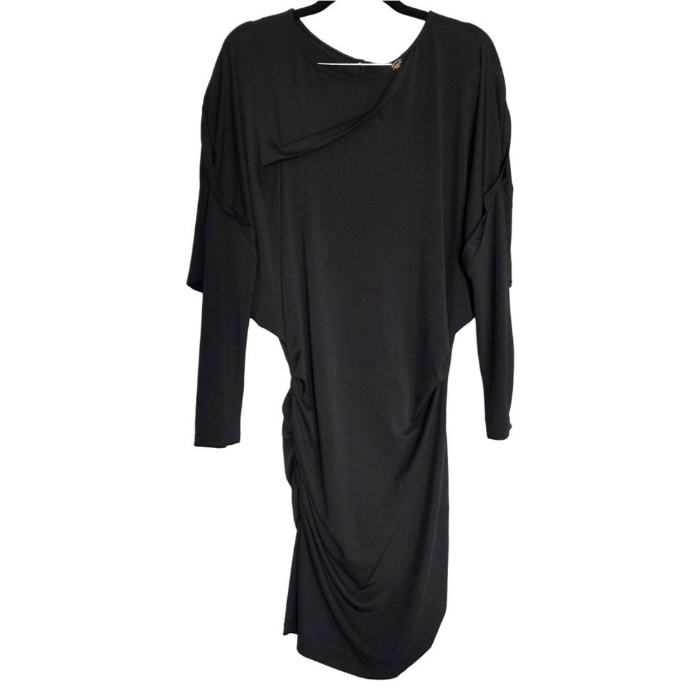 Sweewë Paris S/M Black Dolman Sleeve‎ Stretch Cocktail Dress